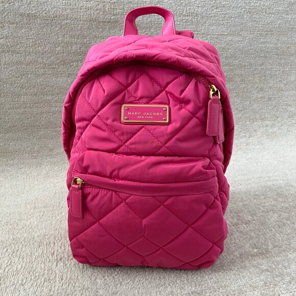 Marc Jacobs Handbags - Marc Jacobs Fuchsia Quilted Mini Backpack